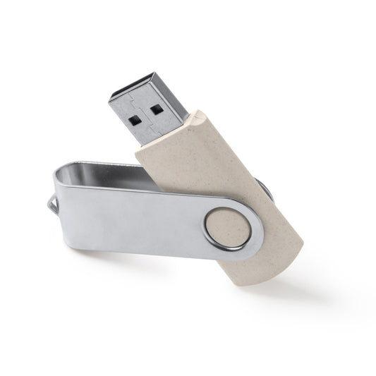 Stamina VENAK Wheat fibre USB flash drive in beige - promotional merchandise printed with your company logo