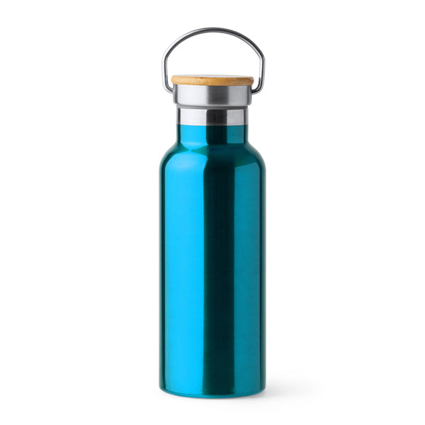 Stamina TISET Stainless steel double wall thermal bottle in white - promotional merchandise printed with your company logo
