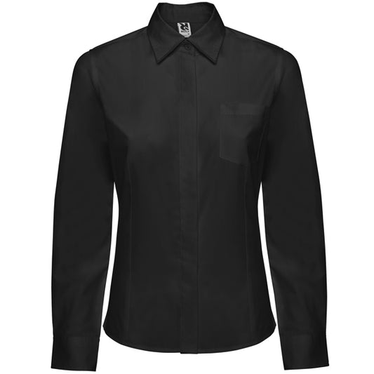 ROLY WRK SOFIA L/S Women's shirt in black - promotional clothing printed with your company logo