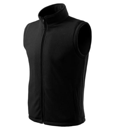 RIMECK NEXT Unisex fleece vest in black - promotional clothing printed with your company logo