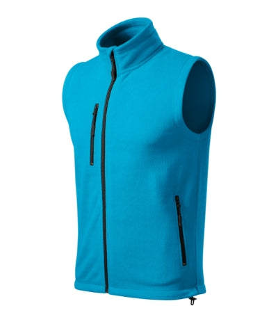 MALFINI EXIT Unisex fleece vest in blue atoll - promotional clothing printed with your company logo