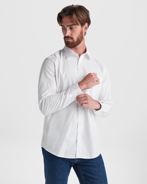 ROLY WRK AIFOS L/S Men's shirt in white - promotional clothing printed with your company logo