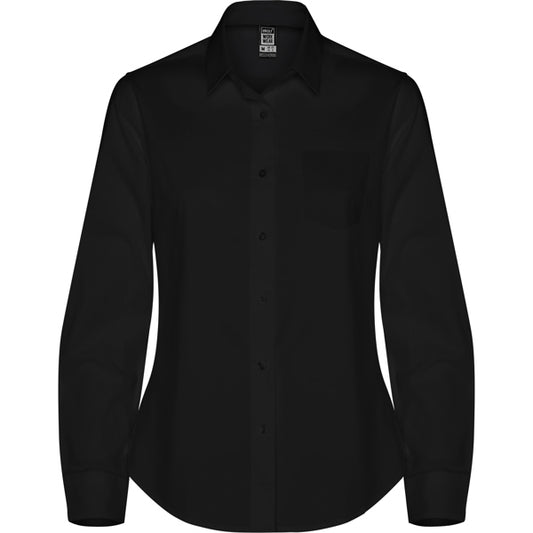 ROLY WRK MOSCU WOMAN Women's shirt in black - promotional clothing printed with your company logo
