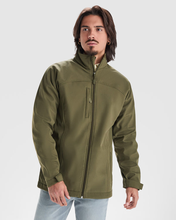 ROLY RUDOLPH Men's softshell jacket in black - promotional clothing printed with your company logo
