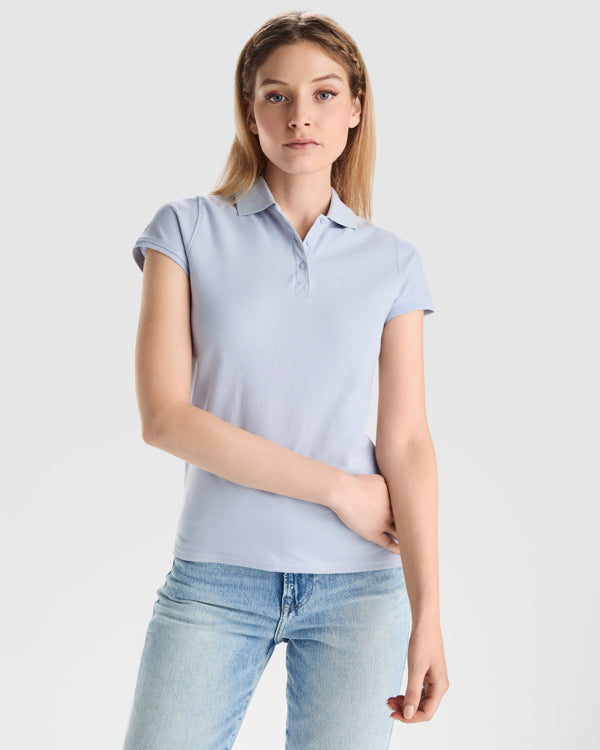 ROLY STAR WOMAN Women's polo shirt in white - promotional clothing printed with your company logo