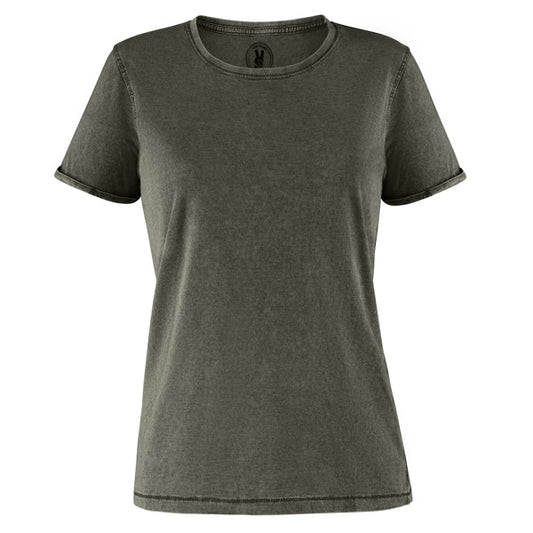 ROLY HUSKY WOMAN Women's T-shirt in dark army green - promotional clothing printed with your company logo