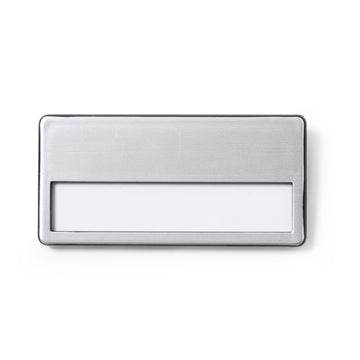Stamina GANDA Aluminium badge holder in silver - promotional merchandise printed with your company logo
