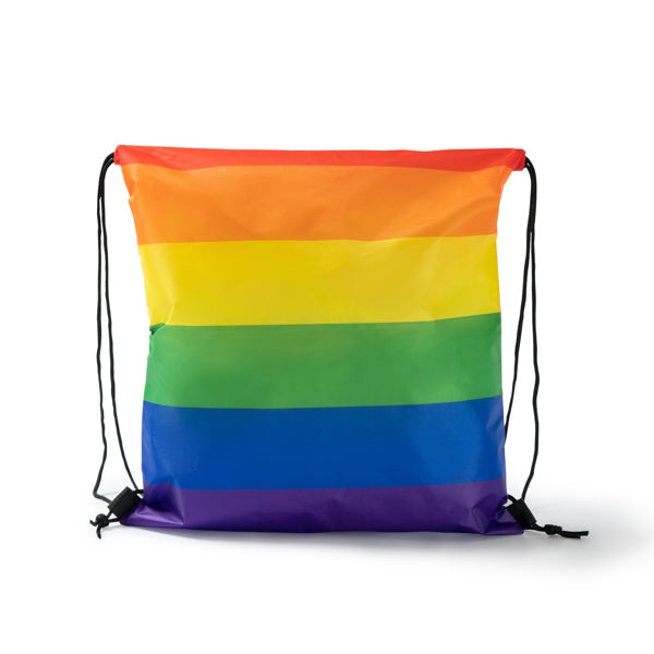 BREMEN - Multicolour drawstring bag in 210D polyester