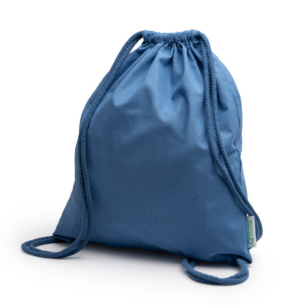 Stamina BREST Organic cotton drawstring bag in black - promotional merchandise printed with your company logo