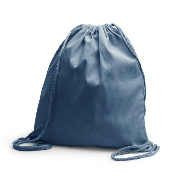 Stamina NASKA Hemp fabric drawstring bag in black - promotional merchandise printed with your company logo