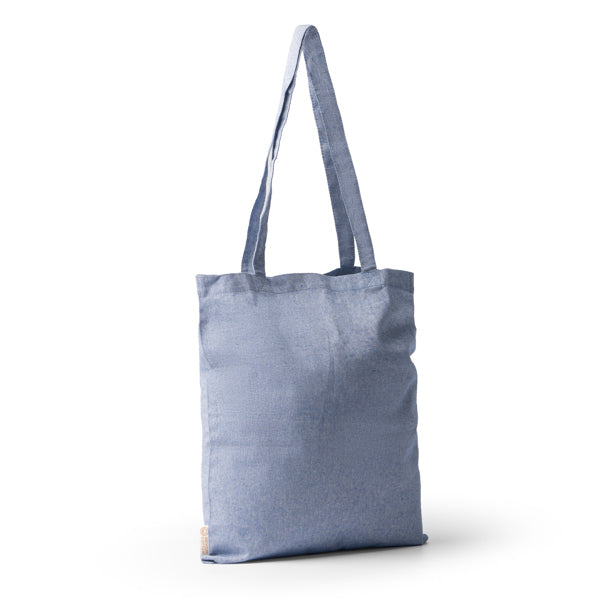 Stamina RIVOLI Recycled cotton tote bag in black - promotional merchandise printed with your company logo