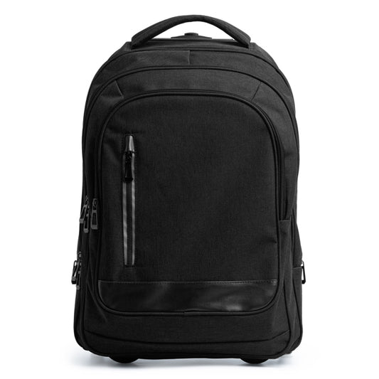 GARNES - Wheel trolley backpack made of 300D heather polyester