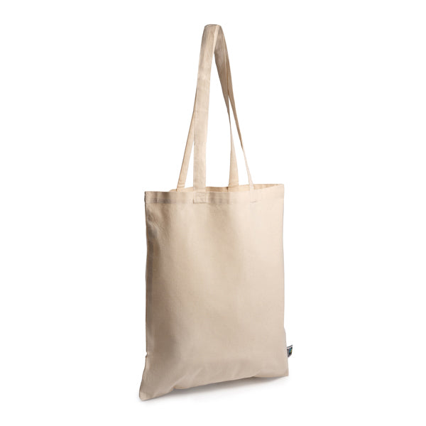 Stamina VALMIR Fairtrade cotton shopping bag in beige - promotional merchandise printed with your company logo