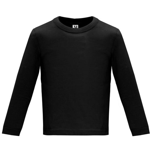 ROLY BABY L/S Baby long-sleeve T-shirt in black - promotional clothing printed with your company logo