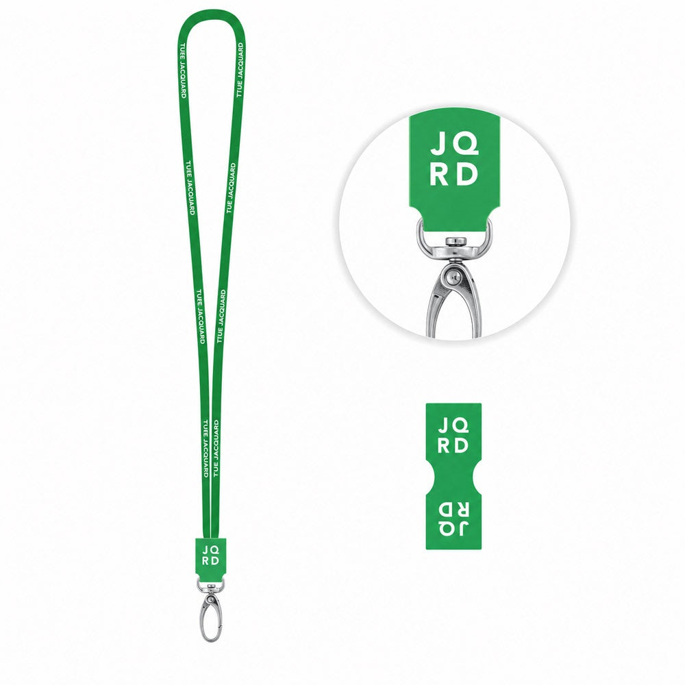 Printed sample of Lanyard TUBE JACQUARD Long (Ø 7 mm) promotional lanyard with custom logo branding