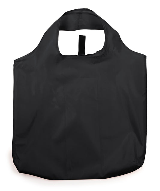 Stamina FOLDABLE TOCO 190T polyester shopping bag in black - promotional merchandise printed with your company logo