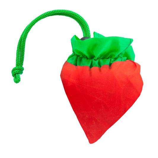 Stamina FOLDABLE FOCHA 190T polyester shopping bag in strawberry - promotional merchandise printed with your company logo