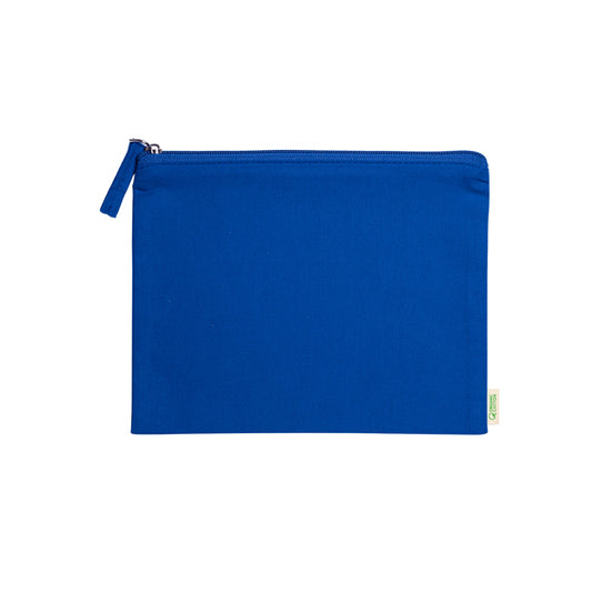 Stamina DELPHIS Organic cotton toiletry bag in royal blue - promotional merchandise printed with your company logo