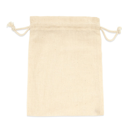 Stamina ARDEA Cotton drawstring bag in beige - promotional merchandise printed with your company logo
