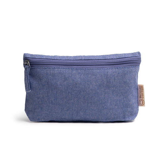 Stamina REMO Recycled cotton toiletry bag in royal blue - promotional merchandise printed with your company logo