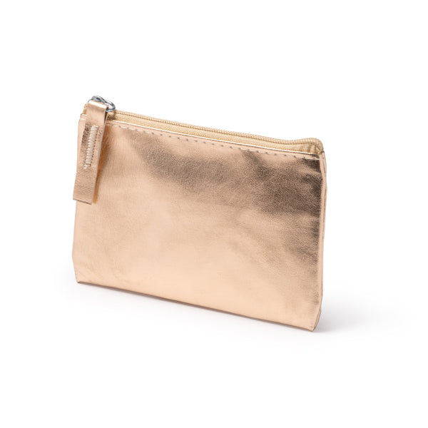 Stamina MAUVE PU purse in a glossy finish design in silver - promotional merchandise printed with your company logo