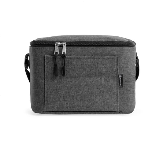 Stamina BISMAR Recycled RPET polyester cooler bag in heather black - promotional merchandise printed with your company logo
