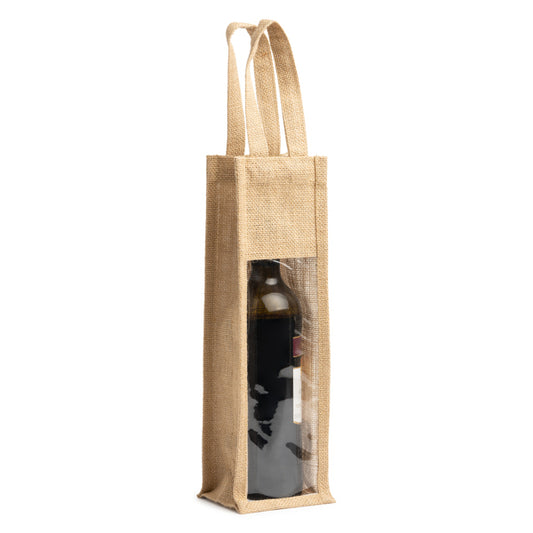 Stamina NIMBA Laminated jute tote bag in beige - promotional merchandise printed with your company logo