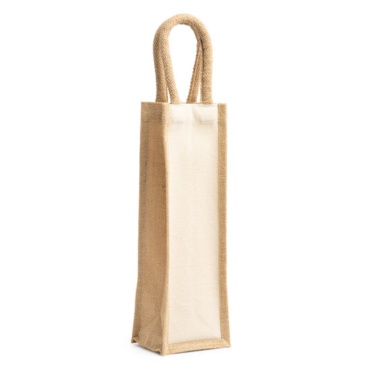 Stamina BELONA Laminated jute and cotton tote bag in beige - promotional merchandise printed with your company logo