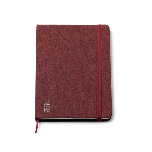 Stamina SOYER RPET notebook A5 in heather red - promotional merchandise printed with your company logo