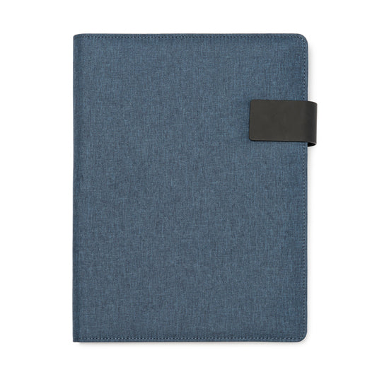 Stamina SAMAR RPET folder A4 in heather denim - promotional merchandise printed with your company logo