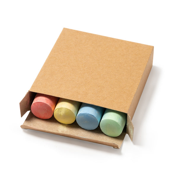 Stamina YAMBI Thick 4-chalk writing set in beige - promotional merchandise printed with your company logo