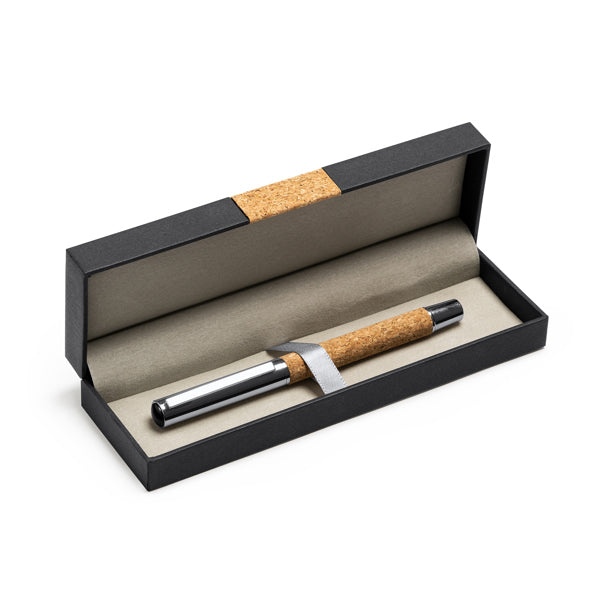 Stamina SUVER Cork ball pen in black - promotional merchandise printed with your company logo