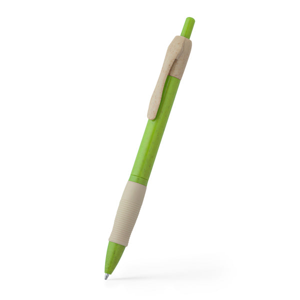 Stamina HANA Wheat fibre and ABS pen in yellow - promotional merchandise printed with your company logo
