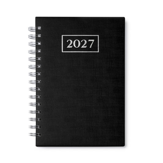 Stamina HERA PU and paper diary A5 in black - promotional merchandise printed with your company logo