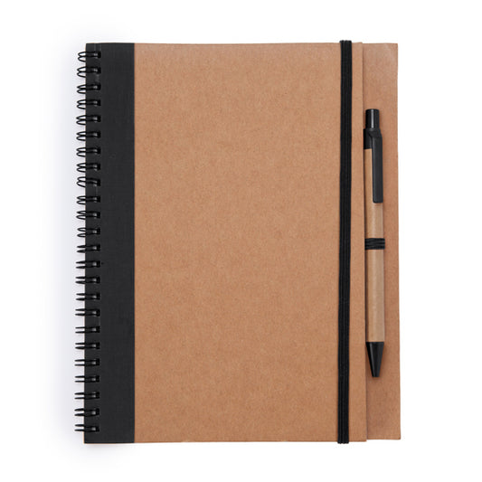 Stamina ALANI Spiral ring notebook in black - promotional merchandise printed with your company logo