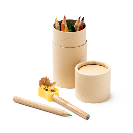 Stamina WALDO 13-piece drawing writing set in beige - promotional merchandise printed with your company logo