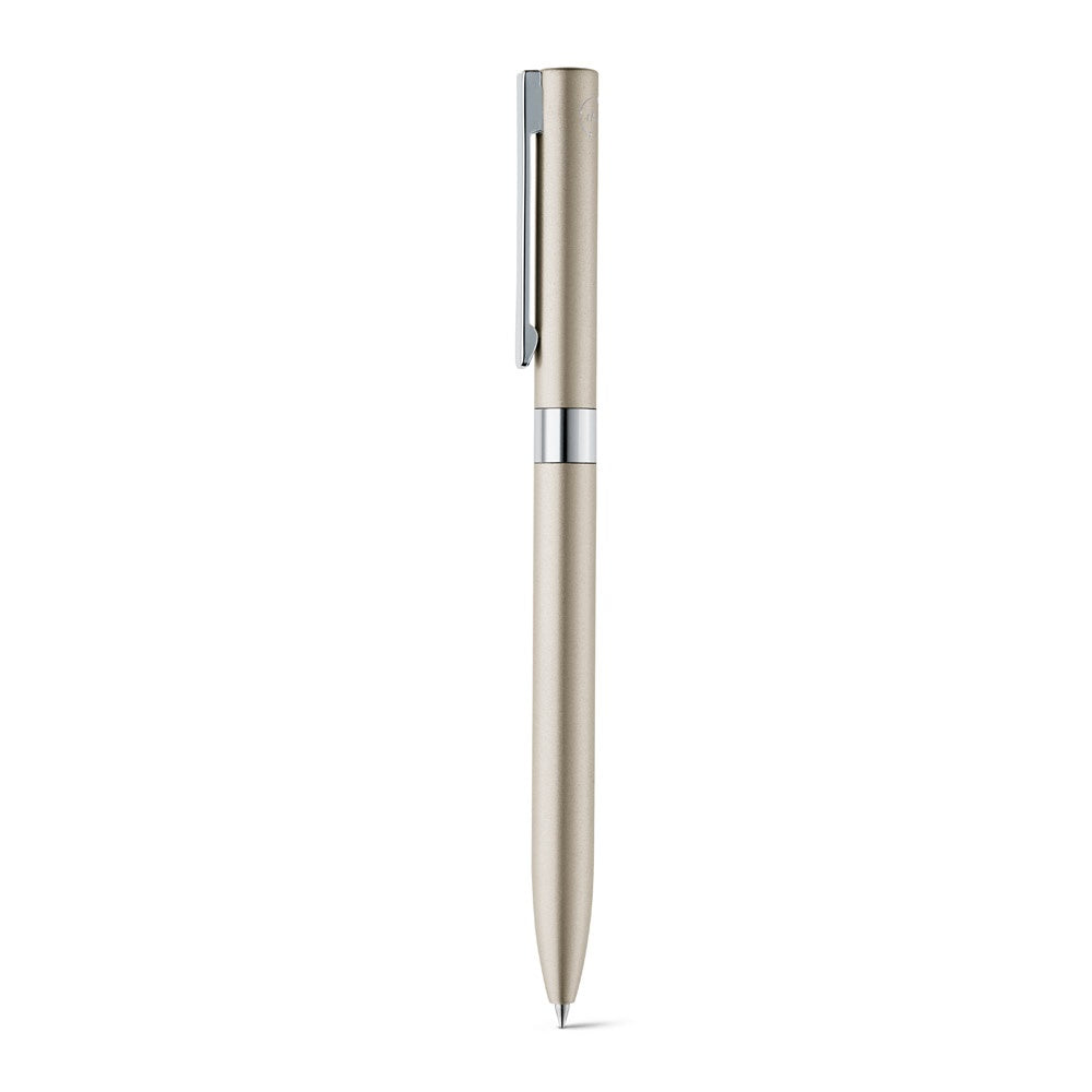 CLARE promotional pen in champagne with custom logo branding
