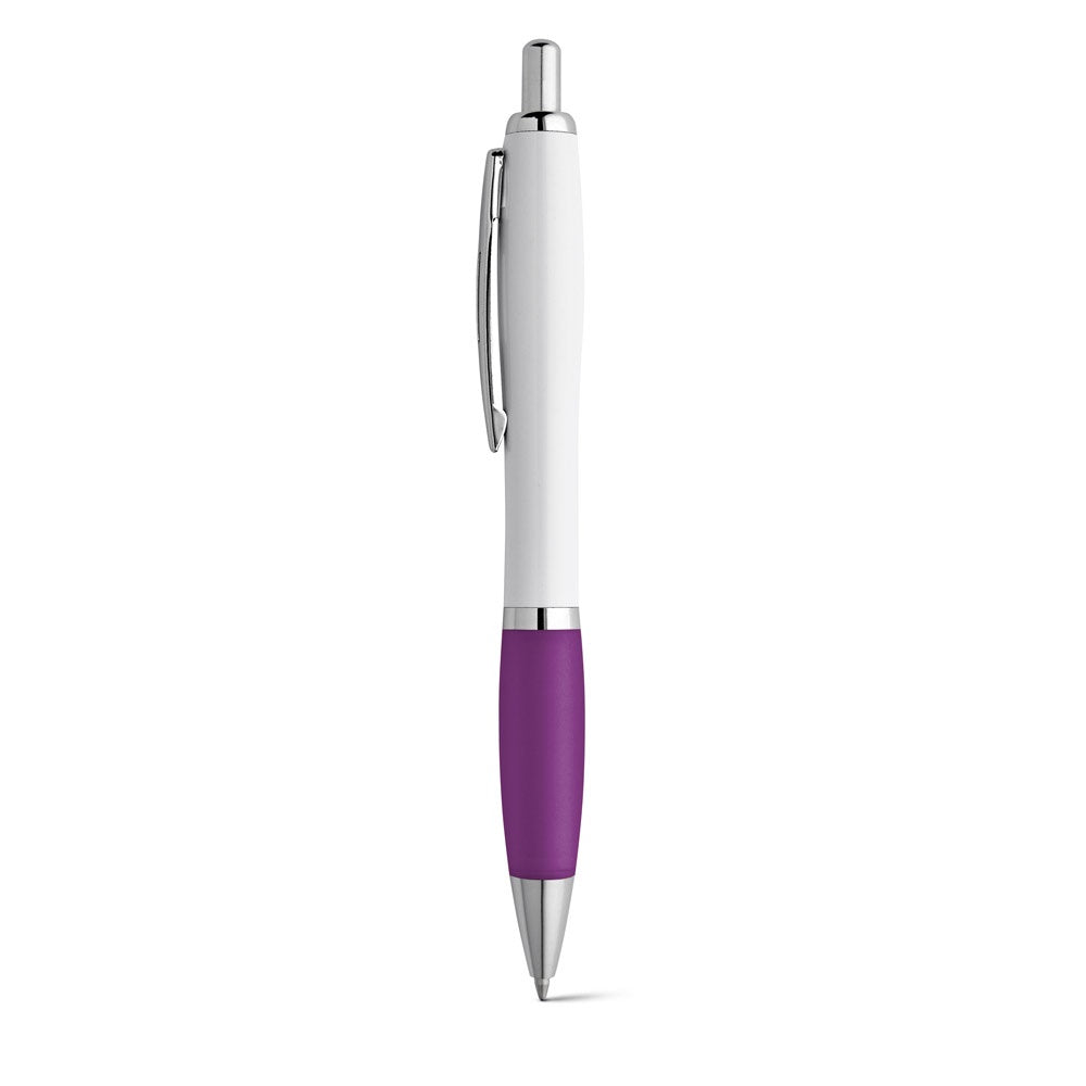 MOVE BK promotional pen in purple with custom logo branding