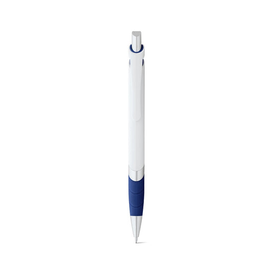 MOLLA promotional pen in blue (detail view) with custom logo branding