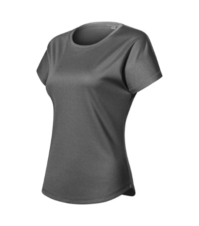 MALFINI ZOOM Women's T-shirt in black melange - promotional clothing printed with your company logo