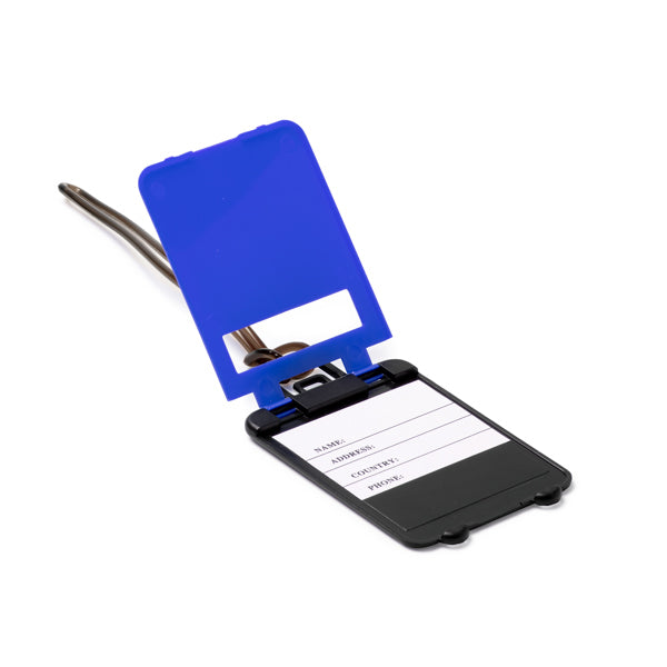 Stamina CHARTER Suitcase tag in the shape of a trolley in white - promotional merchandise printed with your company logo