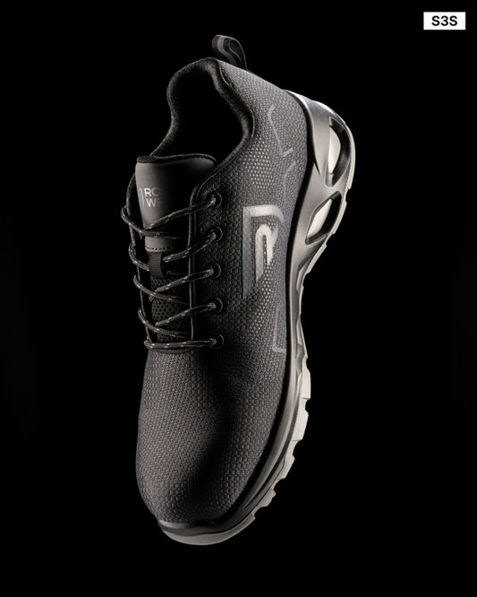 ROLY WRK ULMUS Unisex work shoes in black - promotional clothing printed with your company logo