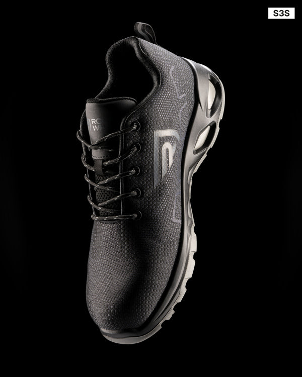 ROLY WRK ULMUS Unisex work shoes in black - promotional clothing printed with your company logo