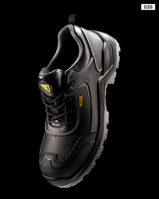 ROLY WRK BRAX Unisex work shoes in black/lead - promotional clothing printed with your company logo