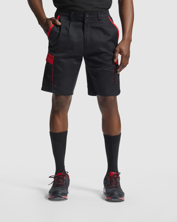 ROLY WRK TAHOE Unisex shorts in black/red - promotional clothing printed with your company logo