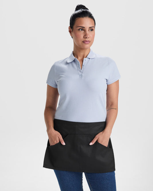 ROLY WRK MINI Unisex apron in black - promotional clothing printed with your company logo
