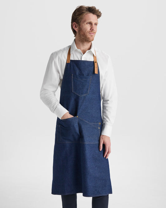 ROLY WRK BATALI Unisex apron in blue jeans - promotional clothing printed with your company logo