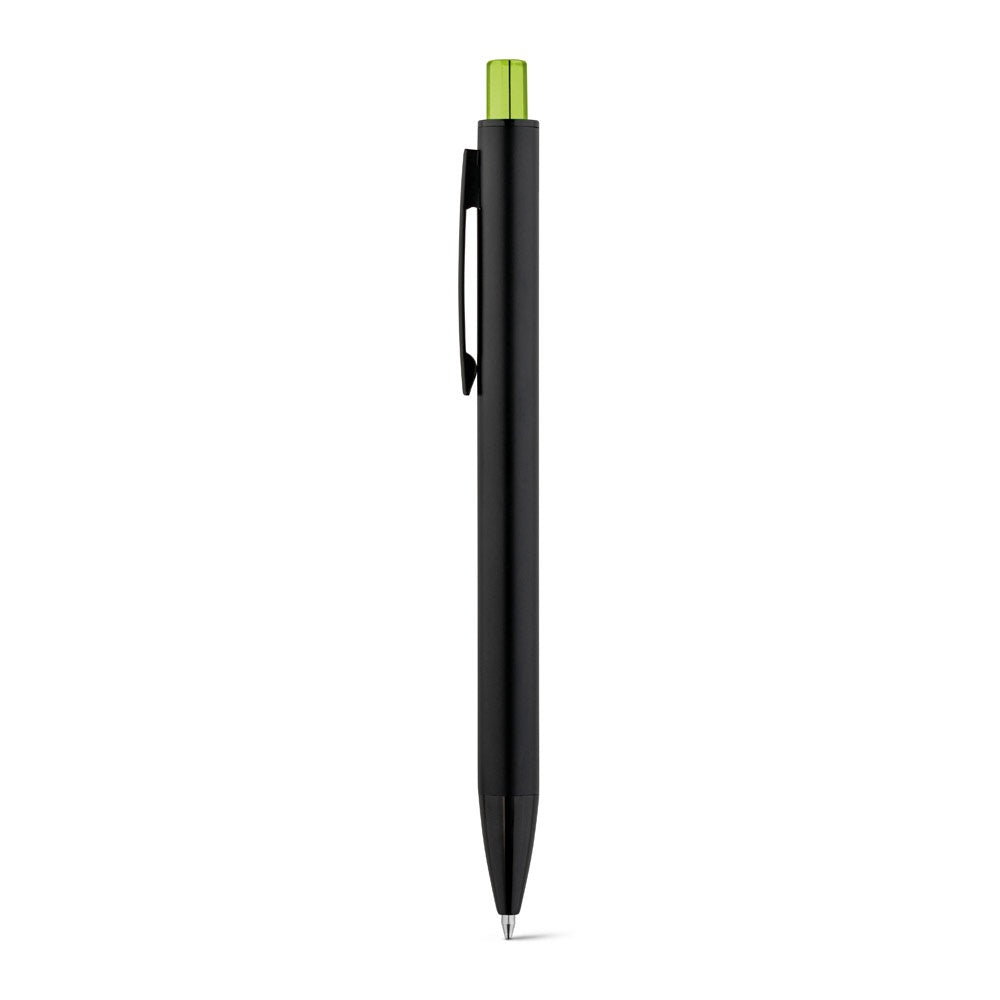 JOAN promotional pen in light green with custom logo branding