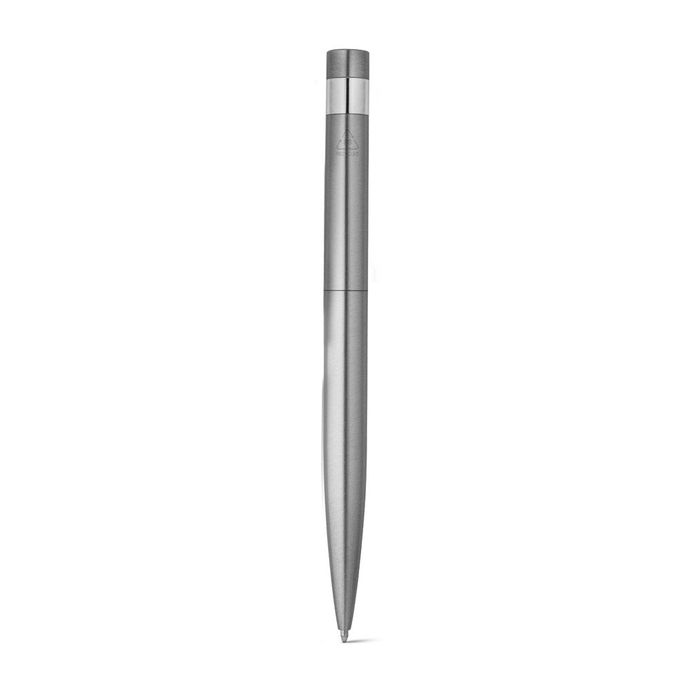 ALEXA promotional pen in satin silver (detail view) with custom logo branding
