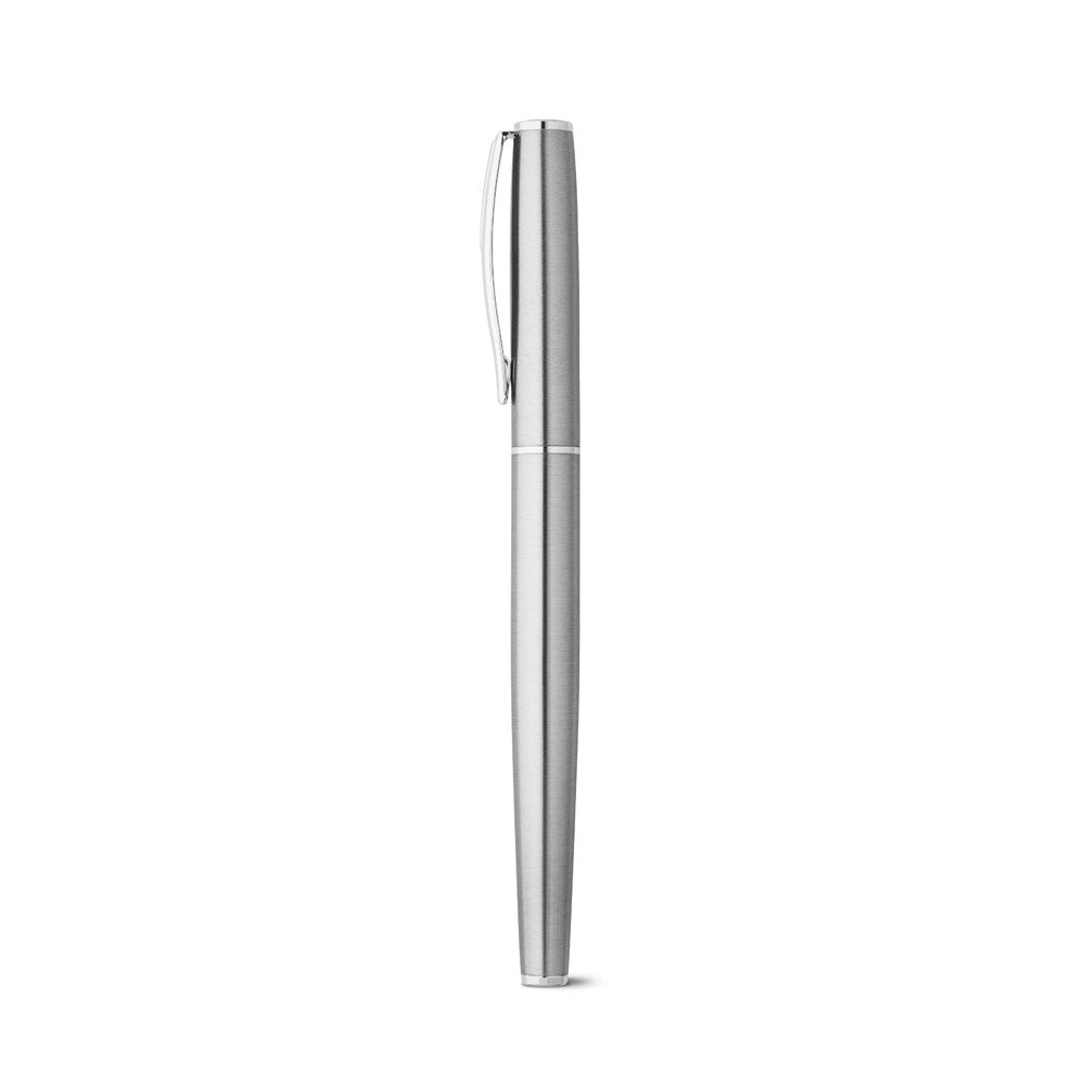 ELLA promotional writing set in satin silver with custom logo branding